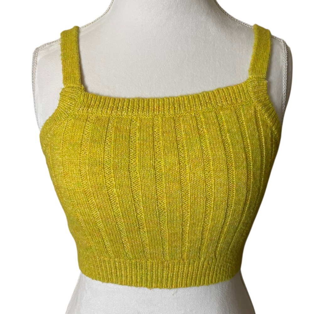 Wild Fable Yellow Knit Tank Top Size XS